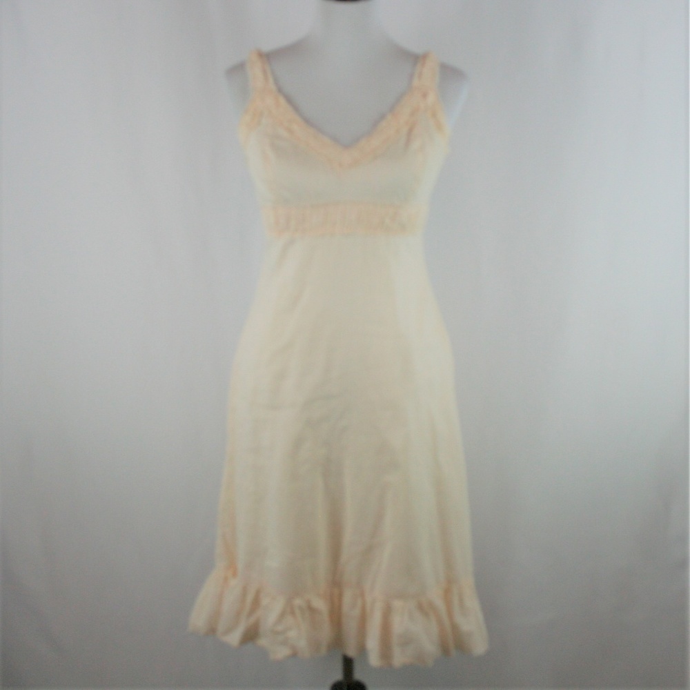 Free People Cotton Ivory Tank Dress Raw Edges